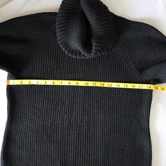 Sweater Dress - Black Turtle Neck Dress - Size Small - Picture 5 of 9